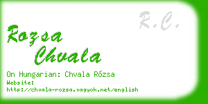 rozsa chvala business card